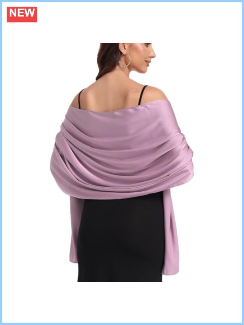 Satin Shawl Wrap for Evening Dresses Wedding Formal Cover Up